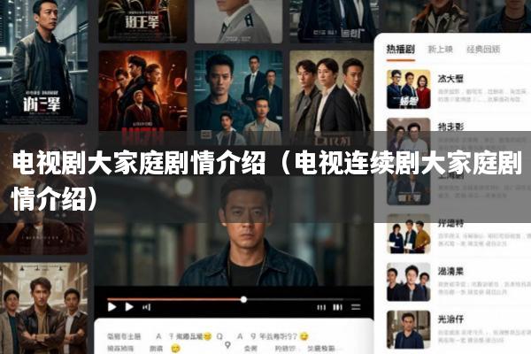 电视剧大家庭剧情介绍(电视连续剧大家庭剧情介绍)