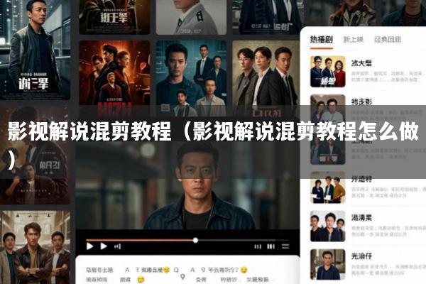 影视解说混剪教程(影视解说混剪教程怎么做)